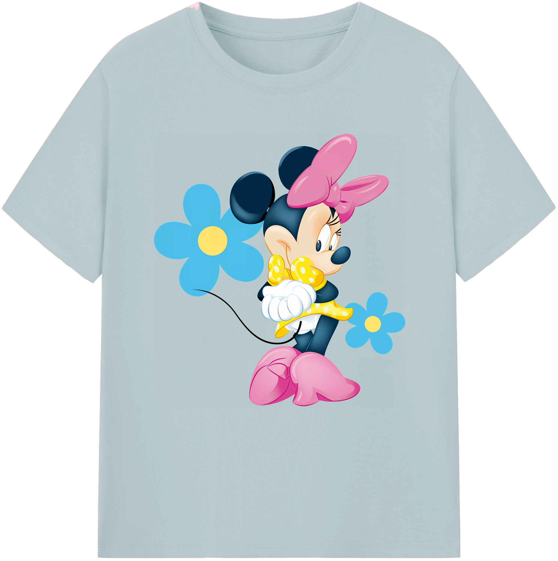 （画像用） ミッキーマウス Mickey Mouse 綿100％半袖Tシャツ（フロントプリント）